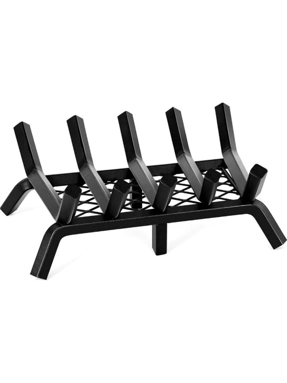 17" Fireplace Grate with Ember Retainer | Durable Steel, Efficient Heat
